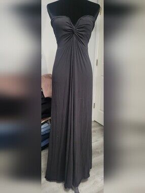 Victoria's Secret Medium Black Built In Bra Maxi Tube Dress